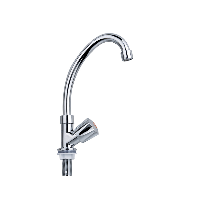 Long neck abs chrome tap plastic kitchen sink faucet