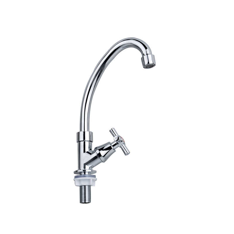 Long neck abs chrome tap plastic kitchen sink faucet