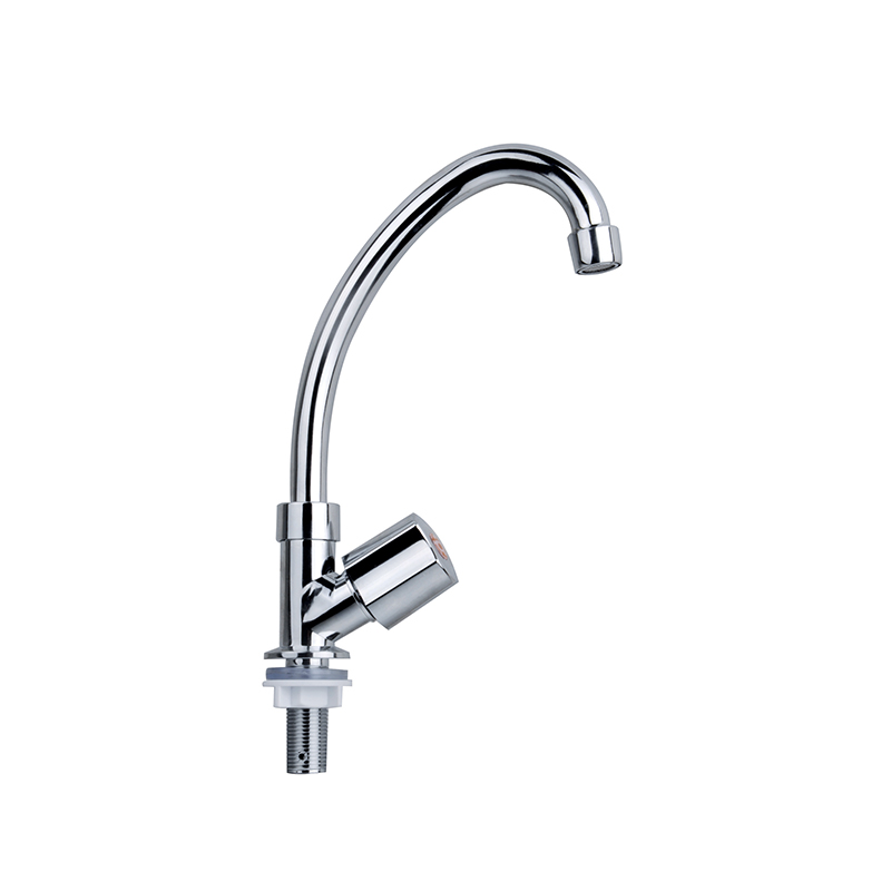 Long neck abs chrome tap plastic kitchen sink faucet