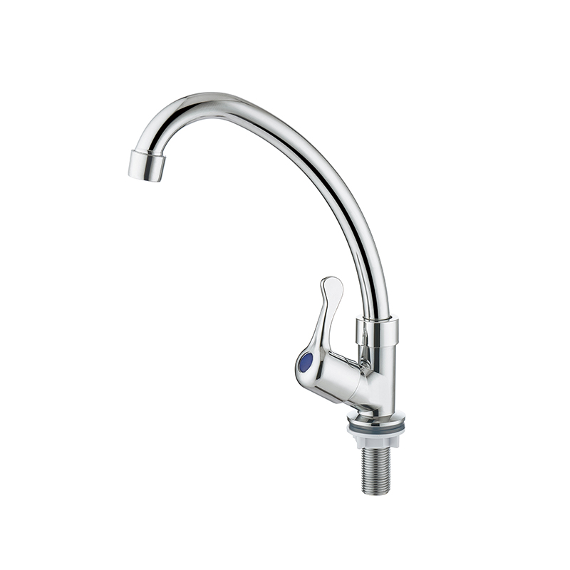 Long neck abs chrome tap plastic kitchen sink faucet