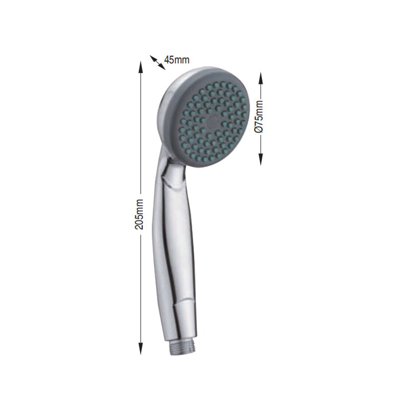 1 function handheld shower head with water saving the shower head