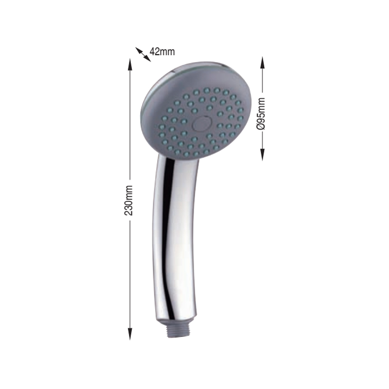 Eco-friendly modern 2 functionS chromed surface hand shower