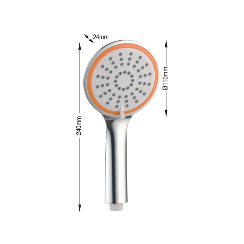 Bathroom chromed 3 settings ABS showerhead and hand shower