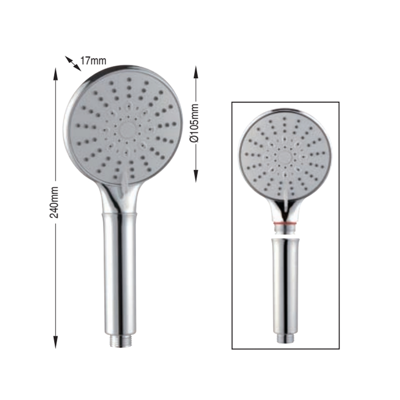 Modern design 5 functions ABS plastic hand rain shower head for bathroom